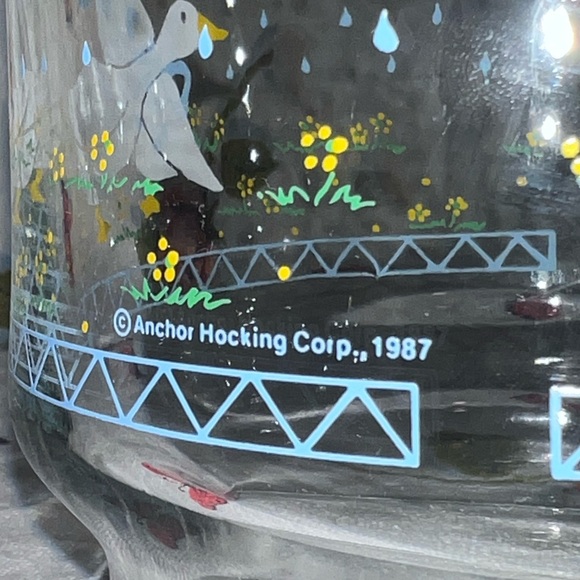 Vintage Anchor Hocking Country Goose Carafe Pitcher Jug - Picture 6 of 8